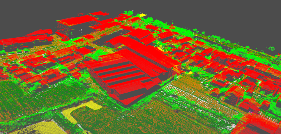"Point cloud" is actually transformed from a large number of dense three-dimensional discrete point data in airborne lidar measurement technology.